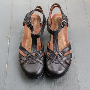 Rockport Cobb Hill Aubrey Black T Strap